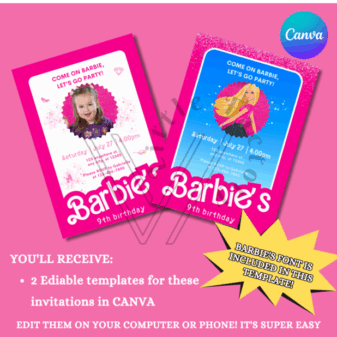 Barbie - Invitación Editable