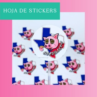 Hoja de Stickers para negocio