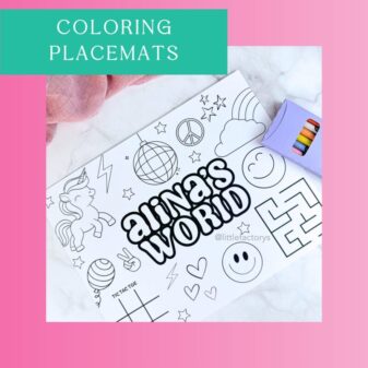 5 Coloring Placemats - Isabella - Halloween Stitch