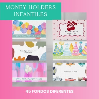 Money Holders infantiles - 10 piezas